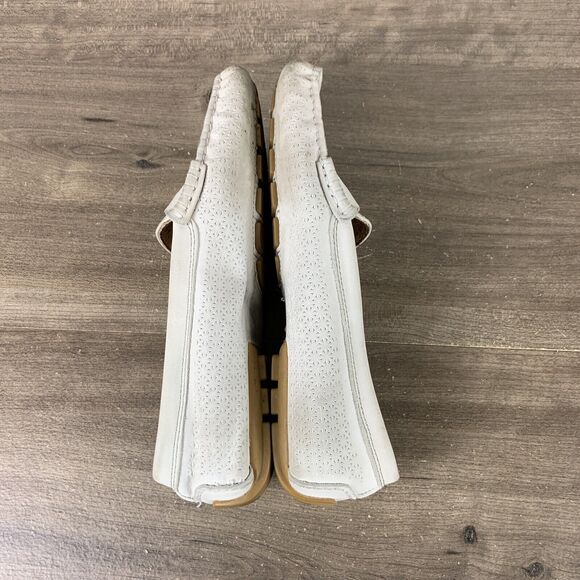 Ralph Lauren Camila Leather Penny Loafers Flat  Shoes Slip On - Ivory Size 8 B - Picture 9 of 10